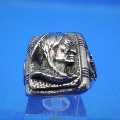 Bague chevalière profil indien