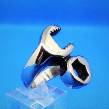 Bague gothique en acier inoxydable chirurgical 316L, clef de serrage, style rock, biker, gothique