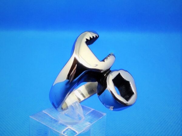 Bague gothique en acier inoxydable chirurgical 316L, clef de serrage, style rock, biker, gothique