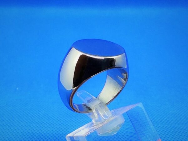 Bague chevalière classique en acier inoxydable chirurgical 316L rond poli, style rock, biker