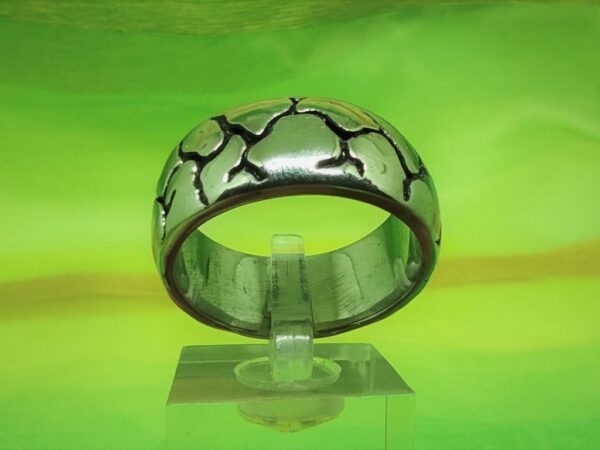 Bague alliance gothique en acier inoxydable chirurgical 316L, motif écailles, style rock biker gothique