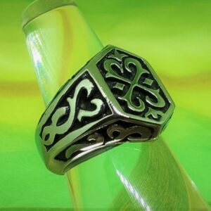 Bague chevalière viking en acier inoxydable chirurgical 316L, motifs viking, style rock, biker, gothique, viking