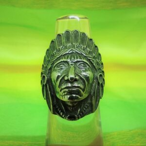 Bague gothique en acier inoxydable chirurgical 316L, chef indien, style rock, biker, gothique
