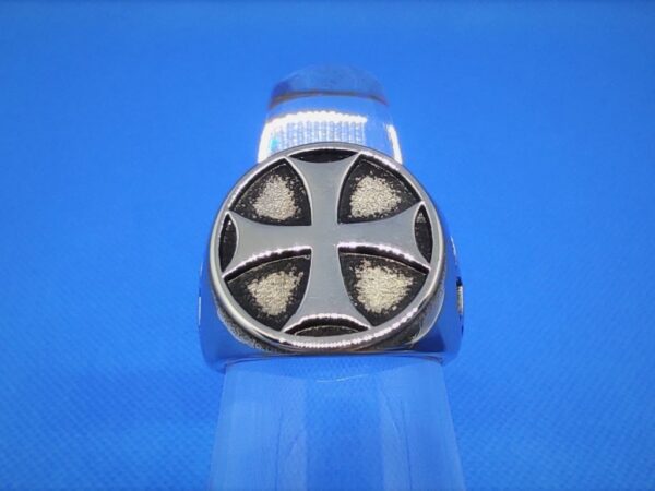 Bague chevalière gothique en acier inoxydable chirurgical 316L, croix teutonique, style rock, biker, gothique