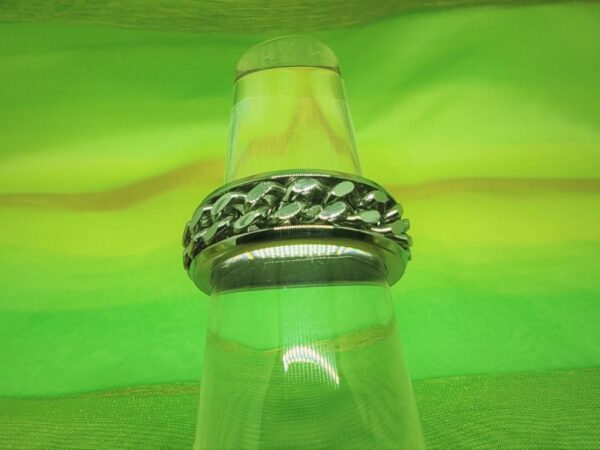 Bague alliance gothique en acier inoxydable chirurgical 316L, chaîne tournante, style rock, gothique, biker