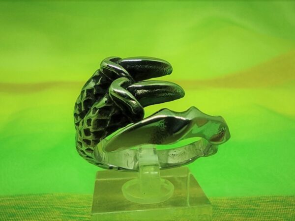 Bague alliance gothique en acier inoxydable chirurgical 316L, griffe de dragon, ajustable, style rock, biker, gothique