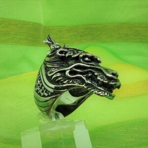 Bague gothique en acier inoxydable chirurgical 316L, tête de dragon, style rock, biker, gothique