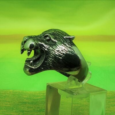 Bague gothique tête de léopard