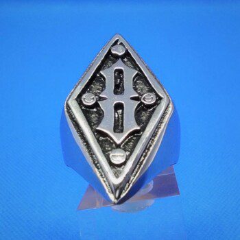 Bague alliance gothique en acier inoxydable chirurgical 316L, tête de lion, style rock, biker, gothique