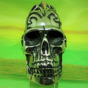 Bague gothique en acier inoxydable chirurgical 316L, grande tête de mort, style rock, biker, gothique, punk