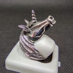 Bague gothique en acier inoxydable chirurgical 316L, licorne, style rock, biker, gothique, punk