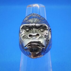 Bague gothique en acier inoxydable chirurgical 316L, tête de gorille, style rock, biker, gothique, punk