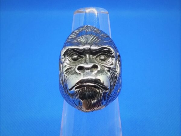 Bague gothique en acier inoxydable chirurgical 316L, tête de gorille, style rock, biker, gothique, punk