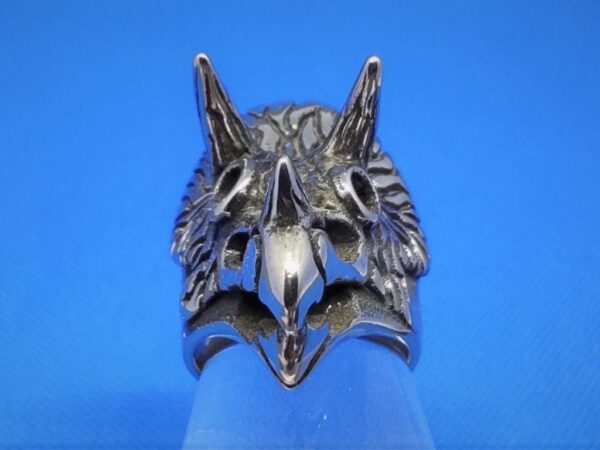 Bague gothique en acier inoxydable chirurgical 316L, triceratops, style rock, biker, gothique, punk