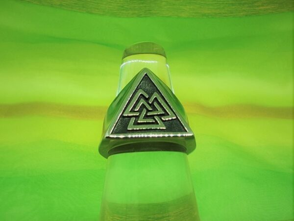 Bague viking chevalière gothique en acier inoxydable chirurgical 316L, symbole Valknut, style rock, biker, gothique, viking