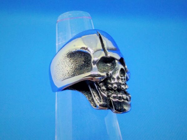 Bague gothique en acier inoxydable chirurgical 316L, tête de mort pirate fendue, style rock, biker, gothique, punk