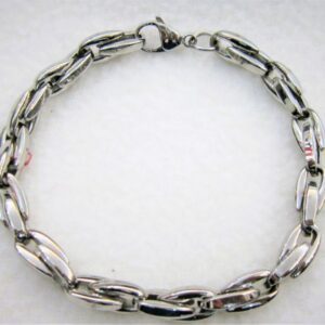 Bracelet classique en acier chirurgical, maille forçat, ajustable