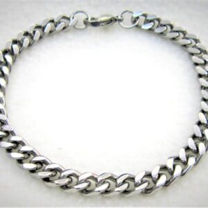 Bracelet classique en acier chirurgical 316L, maille gourmette, ajustable