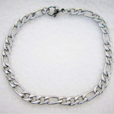 Bracelet classique maille figaro 3 en 1 ajustable