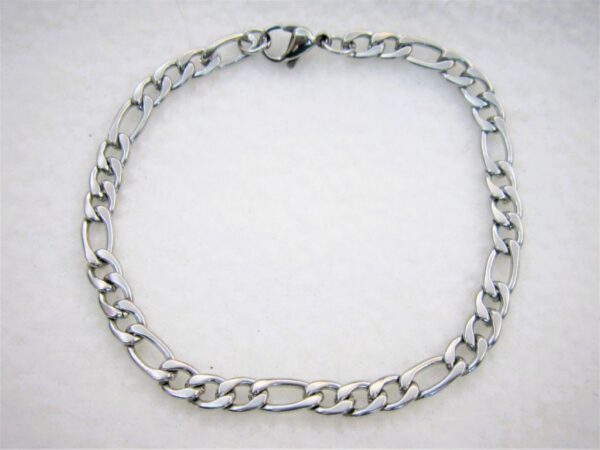 Bracelet classique en acier chirurgical 316L, maille figaro 3 en 1