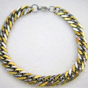 Bracelet classique en acier chirurgical 316L, maille américaine, ajustable