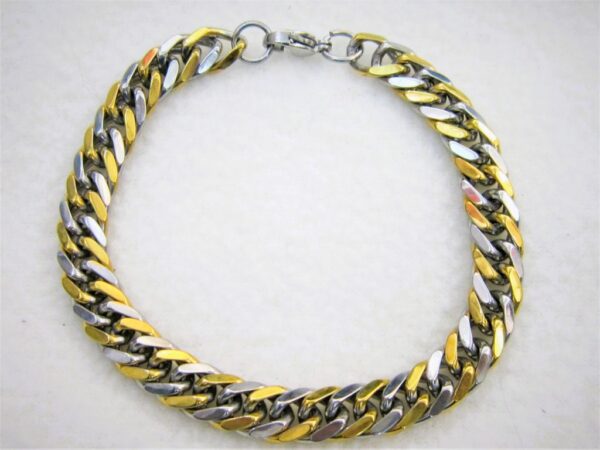 Bracelet classique en acier chirurgical 316L, maille américaine, ajustable