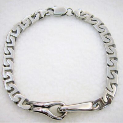 Bracelet classique maille marin avec motif nœud marin, ajustable