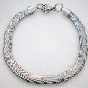 Bracelet classique en acier chirurgical, maille serpent