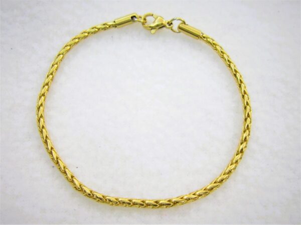 Bracelet classique en acier chirurgical, maille palmier