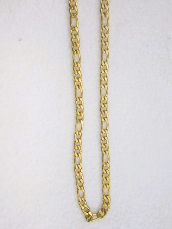 Collier classique en acier chirurgical, maille figaro 3 en 1