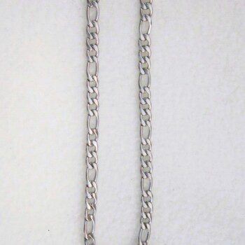 Collier classique en acier chirurgical, maille figaro 3 en 1