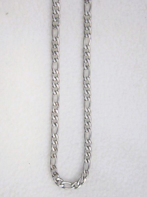 Collier classique en acier chirurgical, maille figaro 3 en 1