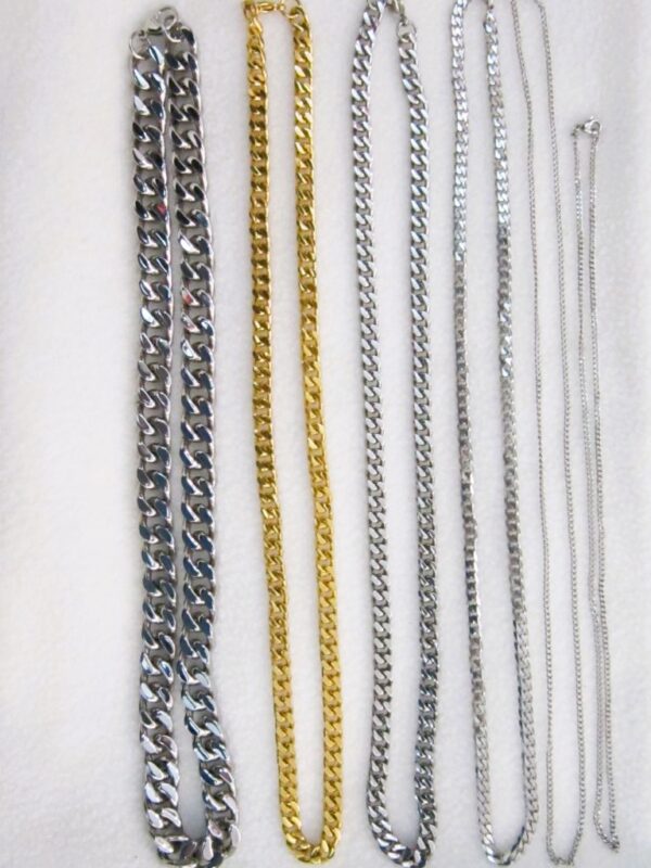Collier classique en acier inoxydable chirurgical 316L, maille gourmette