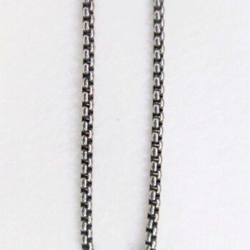 Collier C5 classique en acier inoxydable chirurgical 316Lmaille vénitienne carbonisée ajustable